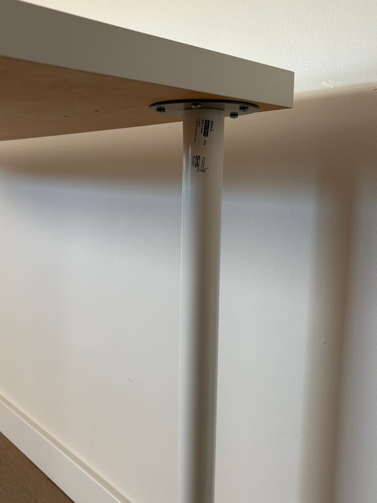 IKEA LAGKAPTEN/ADILS Bureau Wit 120x60 cm, Ophalen, Gebruikt, IKEA, Wit