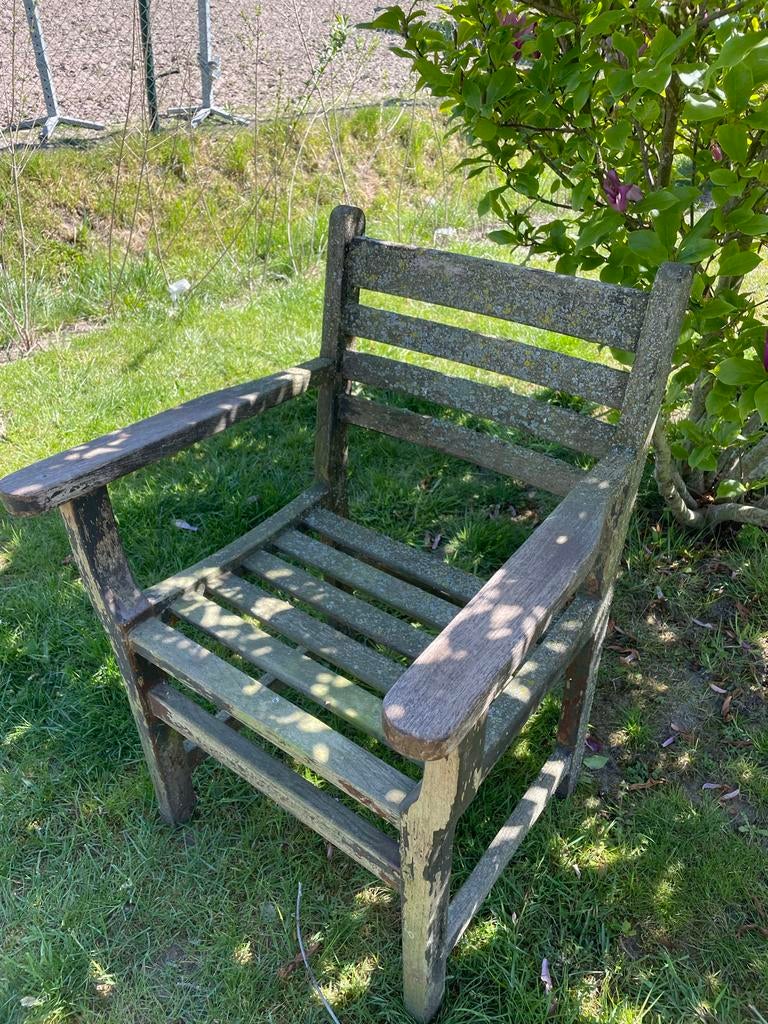 gratis Vintage Royal Wood Collection Tuinstoel, Tuin en Terras, Tuinstoelen, Ophalen, Gebruikt, Hout