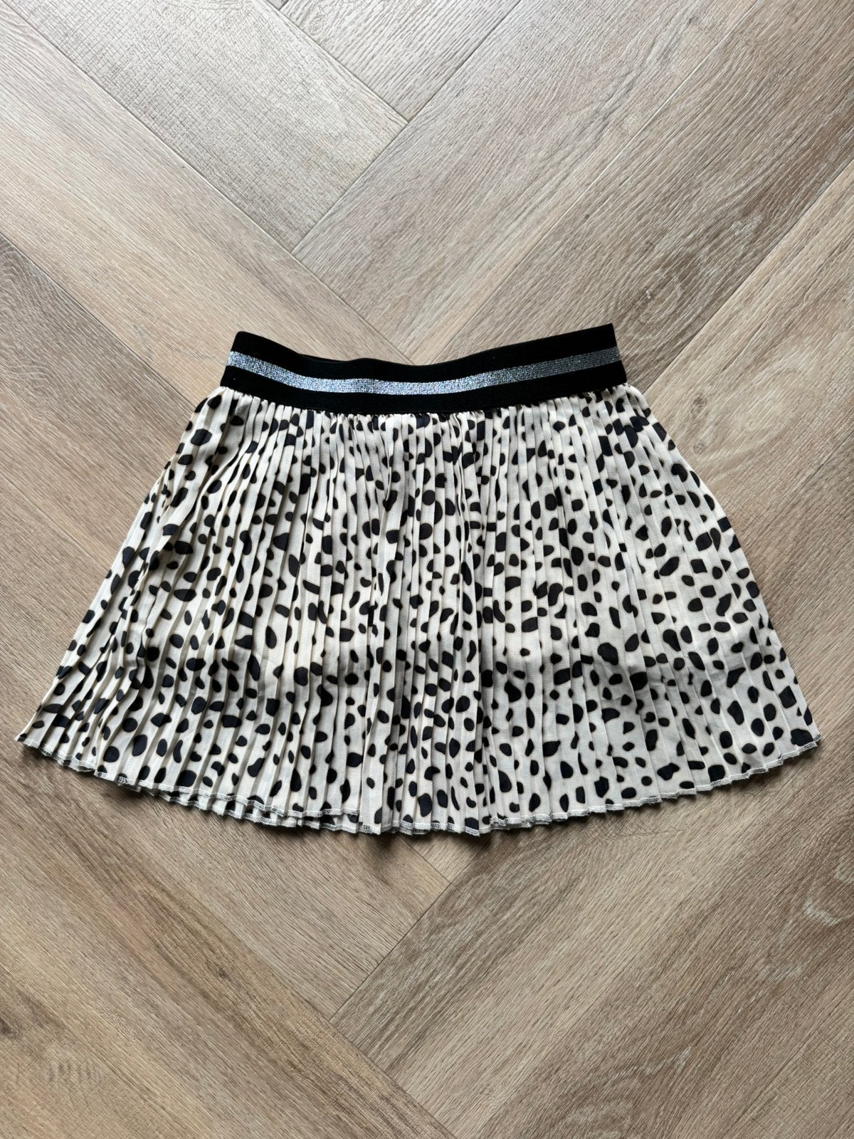 Shoeby JM luipaardprint rok beige/zwart maat 134/140, Kinderen en Baby's, Ophalen of Verzenden, Zo goed als nieuw, Meisje, Jurk of Rok
