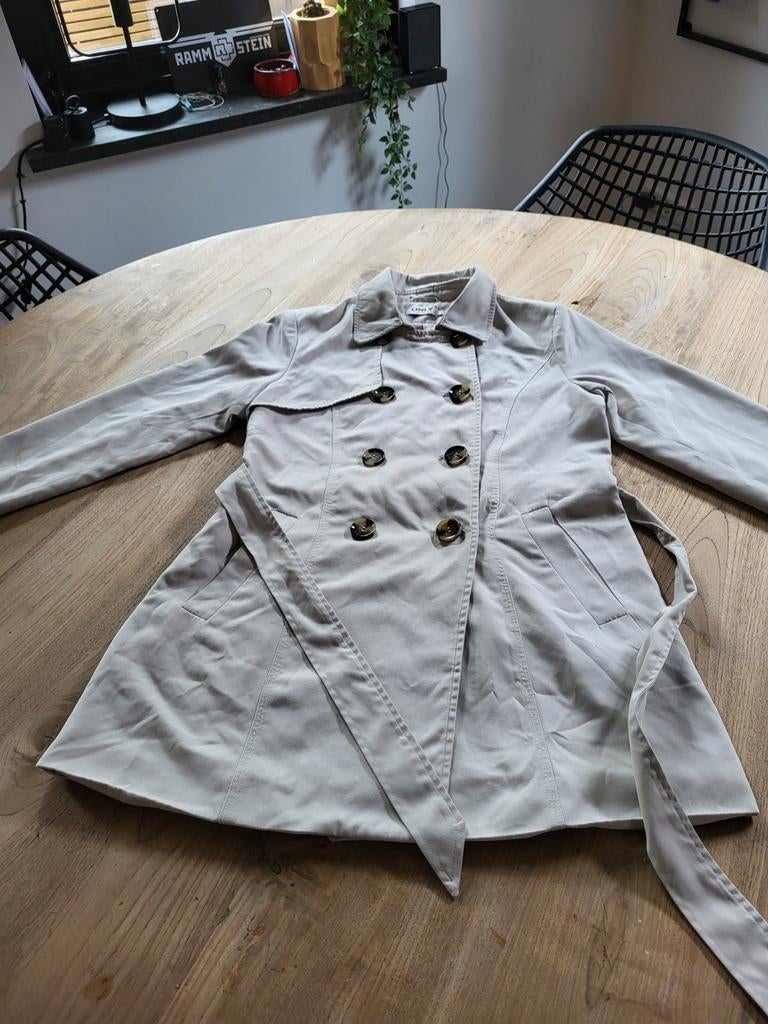 Te koop: trenchcoat Only, maat S, Only, Beige, Ophalen of Verzenden, Zo goed als nieuw