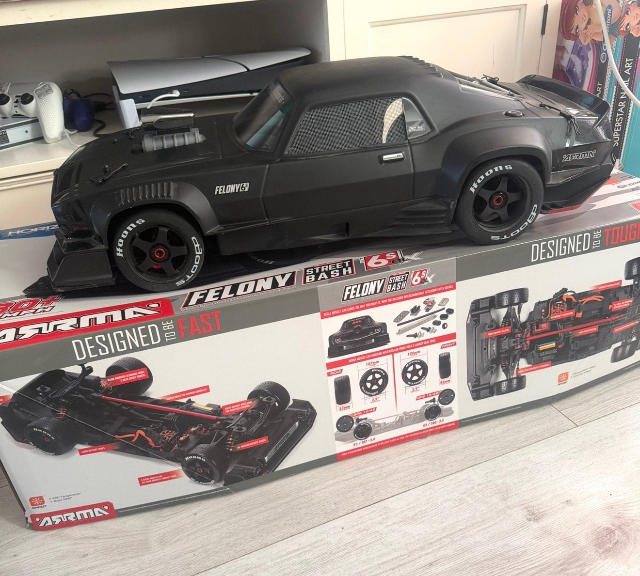 ARRMA FELONY 6s complete hobby aluminium zgan!!!, Elektro, Ophalen of Verzenden, Zo goed als nieuw, Auto onroad