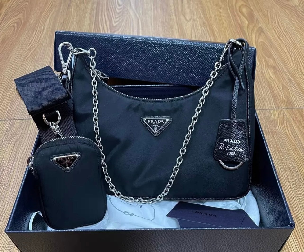 Nylon tas zwart re-edition, Ophalen of Verzenden, Nieuw, Zwart, Handtas