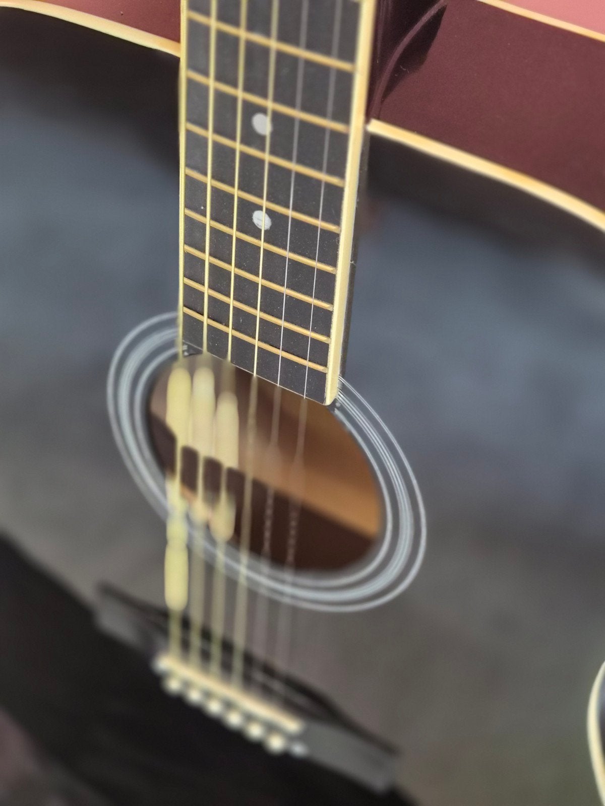 Western Akoestische Gitaar met Hoes (Zwart) – Rechtshandig, Ophalen, Zo goed als nieuw, Western- of Steelstringgitaar