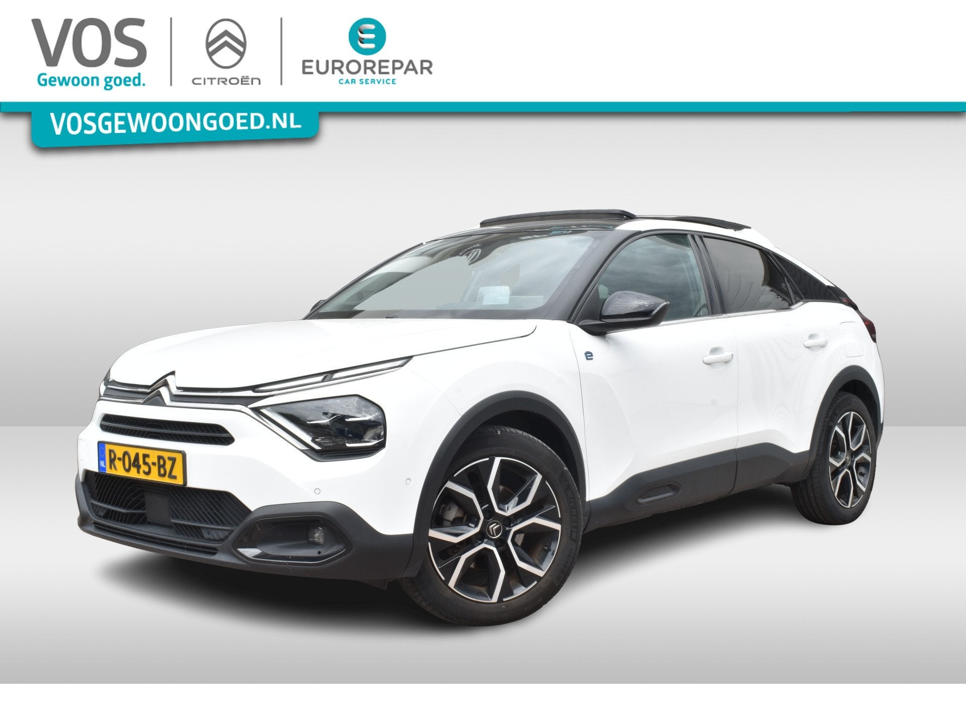 Citroën Ë-C4 Shine 50 kWh Panoramadak | Leder | Massagesto, Auto's, 136 pk, Gebruikt, Leder en Stof, Wit