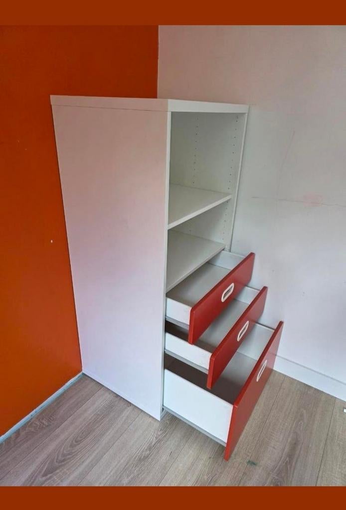 Speelgoedkast met lades en planken voor kinderkamer, Ophalen, 50 tot 70 cm, 105 cm of meer, 100 cm of meer