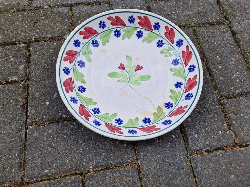 Antiek Boerenbont Wandbord - Societe Ceramique Maestricht, Ophalen of Verzenden