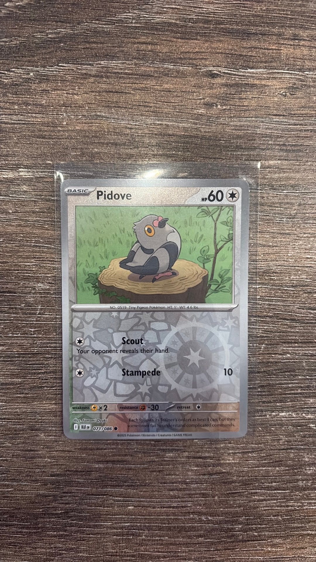 BLK Pidove 071/086 Reverse holo, Ophalen of Verzenden, Zo goed als nieuw