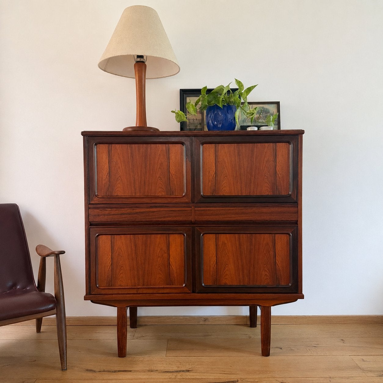 Vintage buffetkast •Nordås Bruk Møbler, Norway•, Gebruikt, 100 tot 150 cm, ., Ophalen of Verzenden
