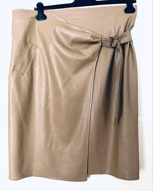 Le Grand sud lederlook rok maat 44 [DMv], Beige, Maat 42/44 (L), Nieuw, Ophalen of Verzenden