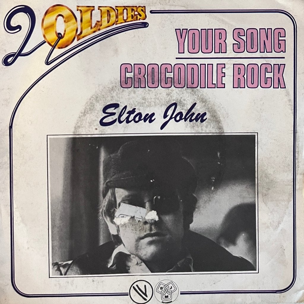 Elton John - Your song / Crocodile rock, Cd's en Dvd's, Vinyl Singles, Gebruikt, Beschermende buitenhoes, Fotohoes, Single, 1970 - 1979