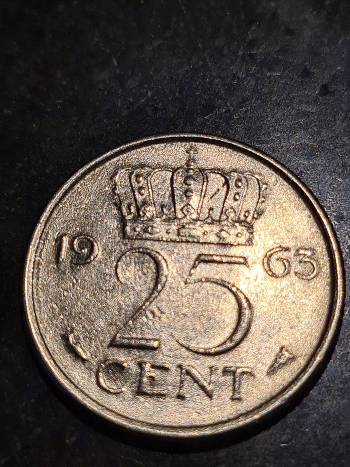 Kwartje 1963 Koningin Juliana, Ophalen of Verzenden, Koningin Juliana, 25 cent, Losse munt