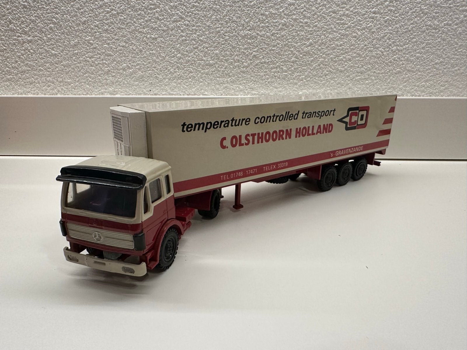 Mercedes-Benz vrachtwagen met oplegger C. Olsthoorn, Ophalen of Verzenden, Zo goed als nieuw, Bus of Vrachtwagen, NZG