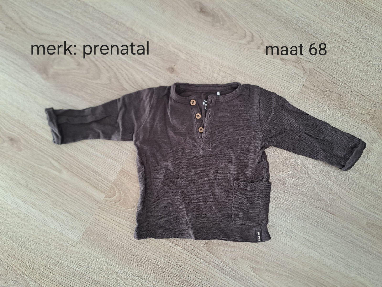 Prenatal longsleeves maat 68 - 3 stuks, Kinderen en Baby's, Babykleding | Maat 68, Gebruikt, Jongetje of Meisje, Ophalen of Verzenden