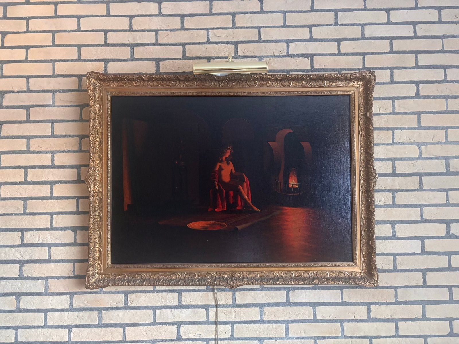Schilderij Karl Nelsen met antieke lijst, Ophalen