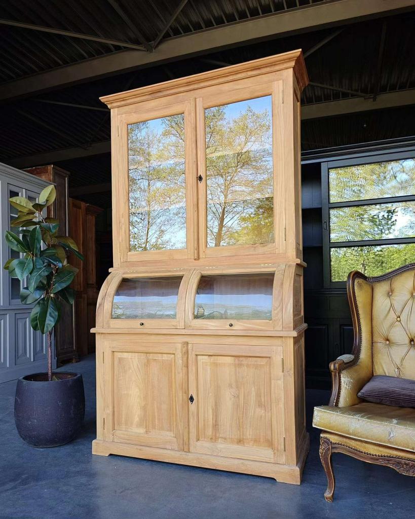 Kleine Grutterskast | Teak Servieskast | Bolle kleppen #6011