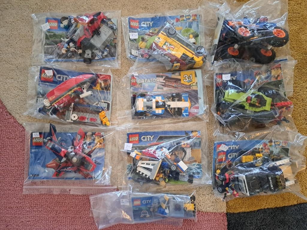 Mooi pakket Lego City bouwsets 10 stuks, City, Compleet, Lego, Ophalen of Verzenden
