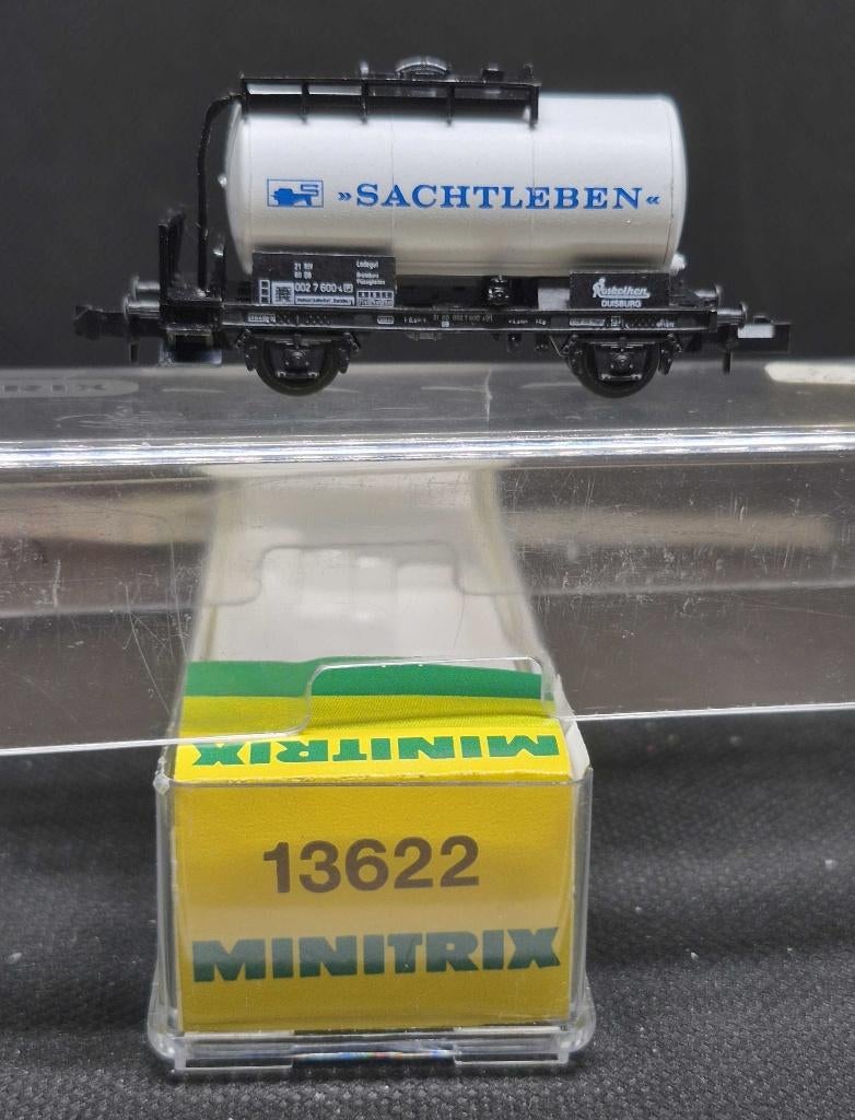 Minitrix 13622 - ketelwagen 'SACHTLEBEN' (15166), Gelijkstroom, Trix, Wagon, Ophalen of Verzenden