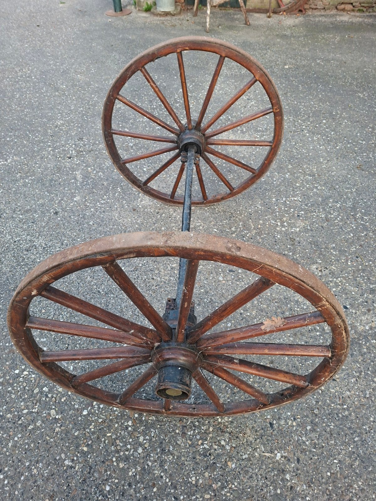 Houten as voor een koets, Ophalen of Verzenden, Gebruikt