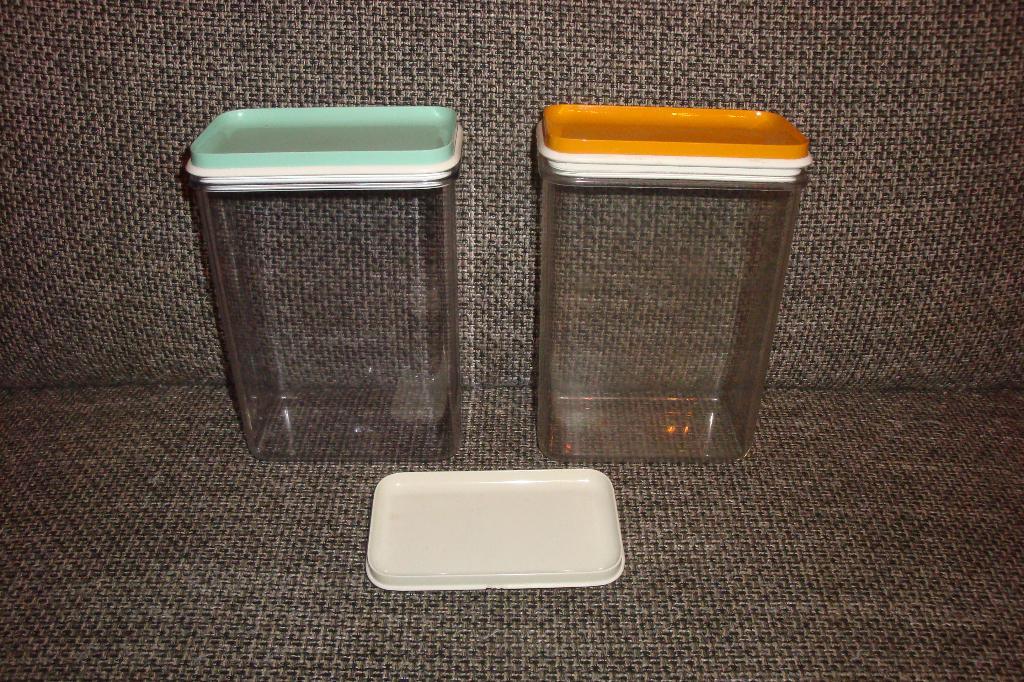 2x retro vintage Mepal Rosti voorraadbussen Modul, mint oker, Caravans en Kamperen, Kampeeraccessoires, Zo goed als nieuw, Ophalen of Verzenden