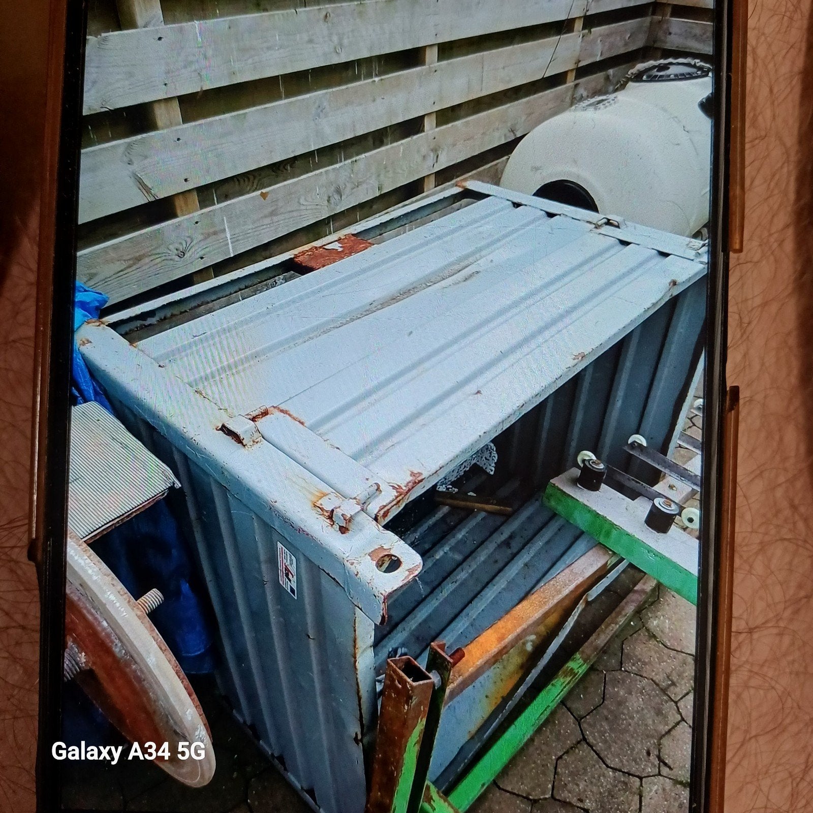 stalen container met deur., Ophalen of Verzenden, Gebruikt, Overige typen, Minder dan 2 meter