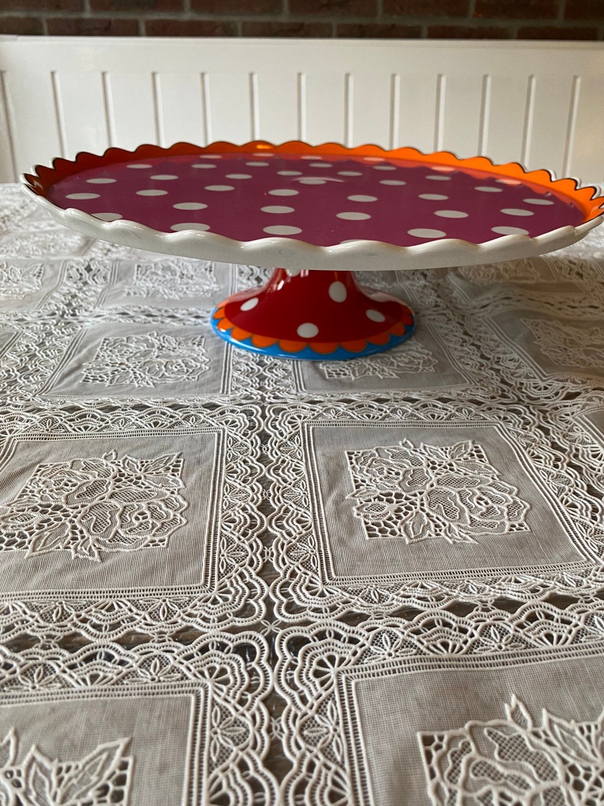 Oilily servies taartschaal in nieuwstaat, Ophalen of Verzenden