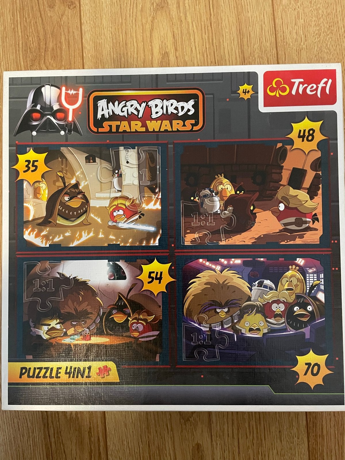 Angry Birds Star Wars Puzzel 4-in-1 Trefl, Ophalen, Meer dan 50 stukjes, Zo goed als nieuw, 4 tot 6 jaar