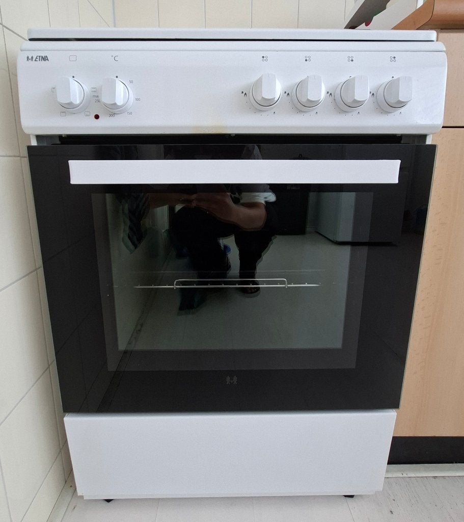 Topdeal! Gasfornuis ETNA FGW160WIT. 4 pits & oven, Ophalen, Gebruikt, Wit, 50 tot 100 cm