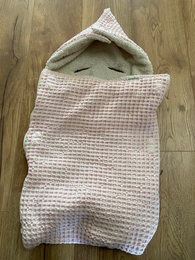 Koeka voetenzak wafelstructuur roze, Kinderen en Baby's, Dekens, Slaapzakjes en Inbakerproducten, Ophalen of Verzenden, Zo goed als nieuw