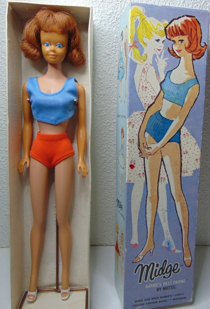 Vintage Barbie Midge in originele doos, Verzamelen, Poppen, Verzenden, Gebruikt, Pop