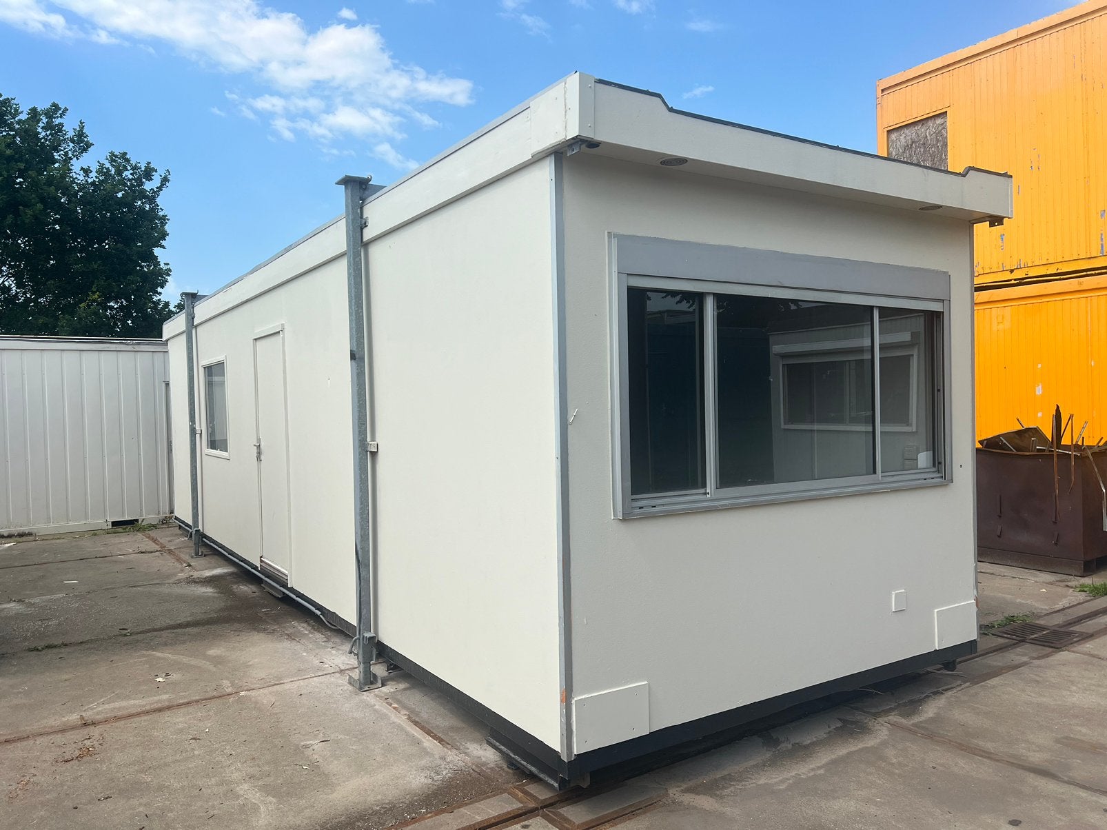 Kantoorunit / directiekeet 10x3 meter met keuken en toilet, Ophalen