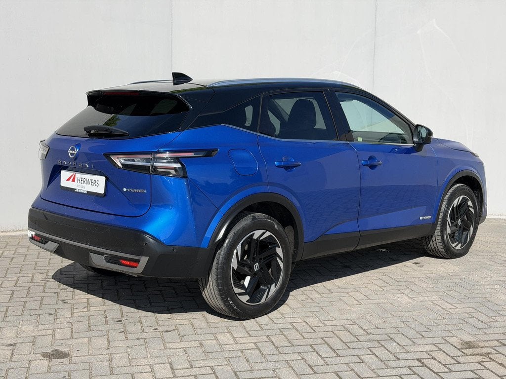 Nissan Qashqai 1.5 e-Power N-Connecta / Facelift / Navigatie, Auto's, Nissan, Gebruikt, 190 pk, 2 kWh, Blauw