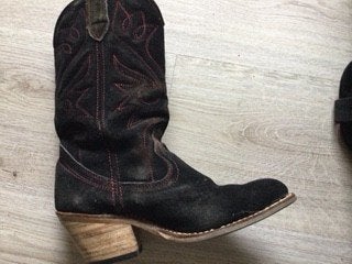 western laarzen maat 37 zwart met rood stiksel, Ophalen, Gebruikt, Kinderen, Veelzijdigheid