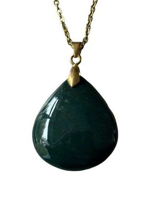 Bloedsteen Edelsteen Ketting - Roestvrijstaal Sieraden, Vanbeeksaar4@gmail.com, Nieuw, Ophalen of Verzenden, Schimmelstraat