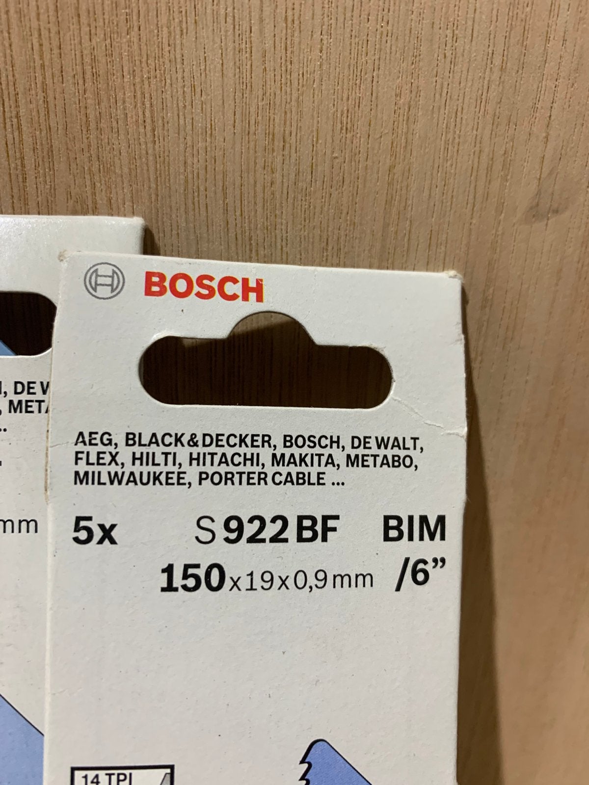 Bosch Reciprozaagbladen S922BF – Nieuw – Verpakt per 5, Bosch, Nieuw, Ophalen of Verzenden, Bosch