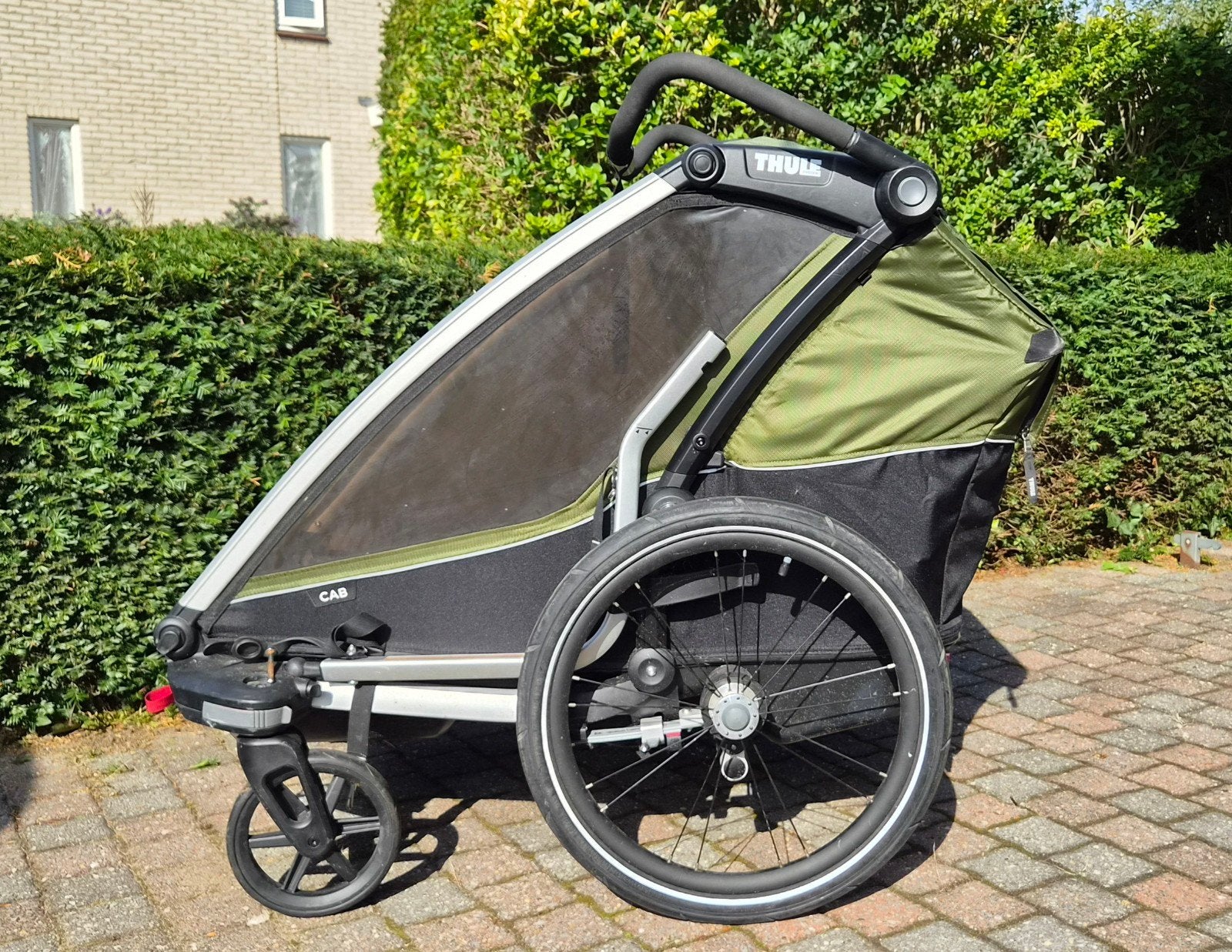 Thule fietskar chariot cab 2, Fietsen en Brommers, Ophalen, Vering, Zo goed als nieuw, Thule Chariot