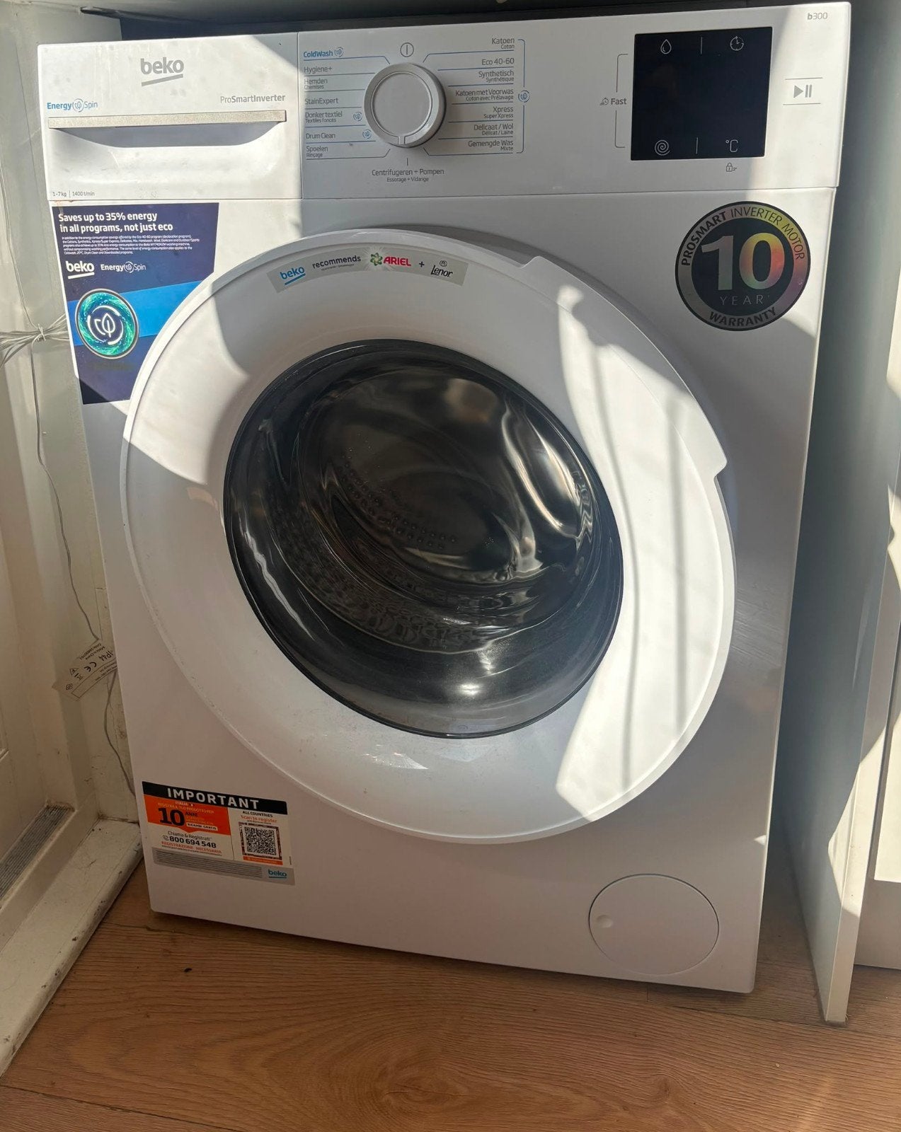 BEKO Wasmachine - zgan, Ophalen, Energieklasse A of zuiniger, Zo goed als nieuw, Voorlader