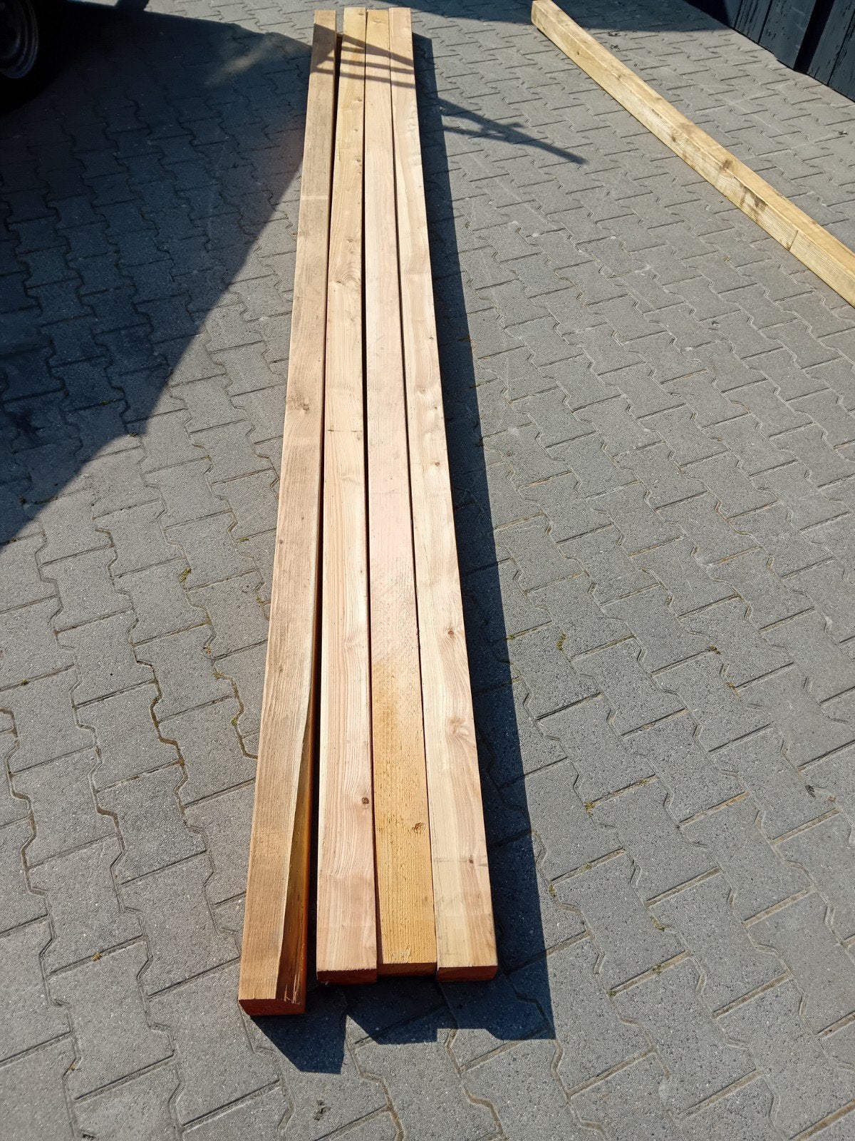 4 Douglas palen 9,5x9,5x400 cm lichte B-keus nieuw, Tuin en Terras, Palen, Balken en Planken, Ophalen, Nieuw, 250 cm of meer, Palen