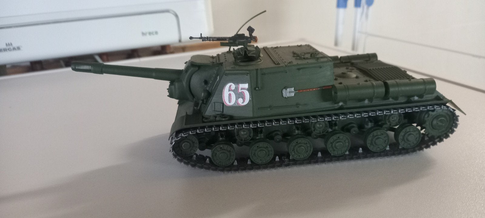 SU-152 Tank Model - Schaal 1:35, Overige merken, Tank, 1:32 tot 1:50, Ophalen of Verzenden
