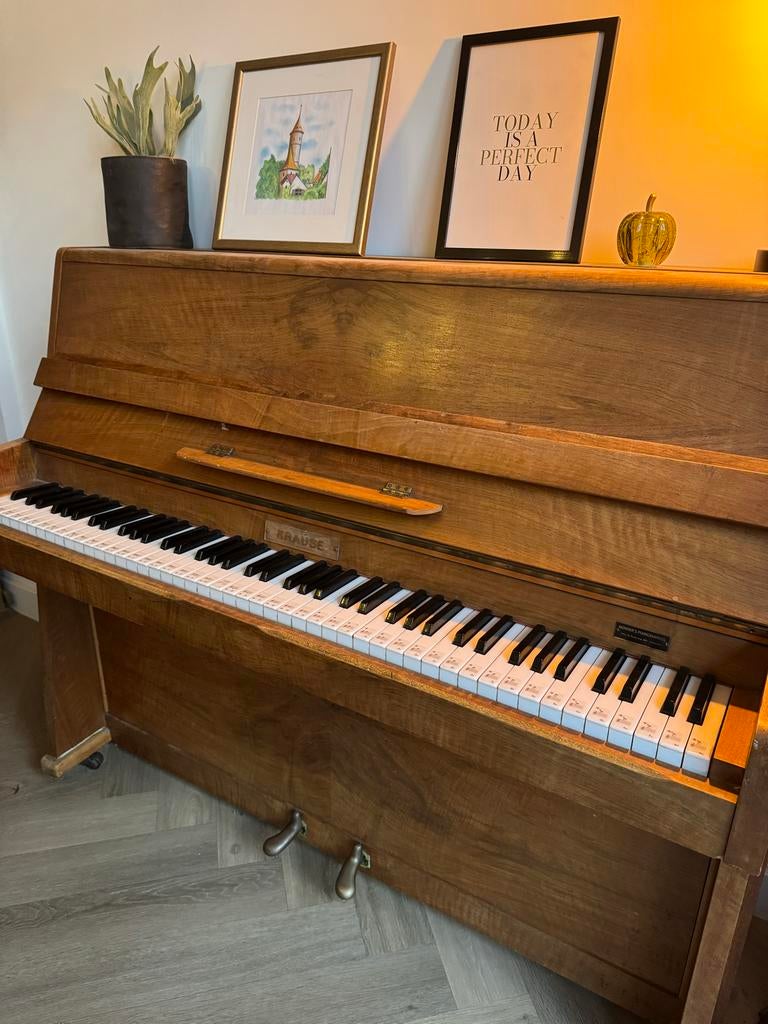 Krause Piano - Klassiek Houten Instrument, Muziek en Instrumenten, Piano's, Ophalen, Gebruikt, Bruin, Piano