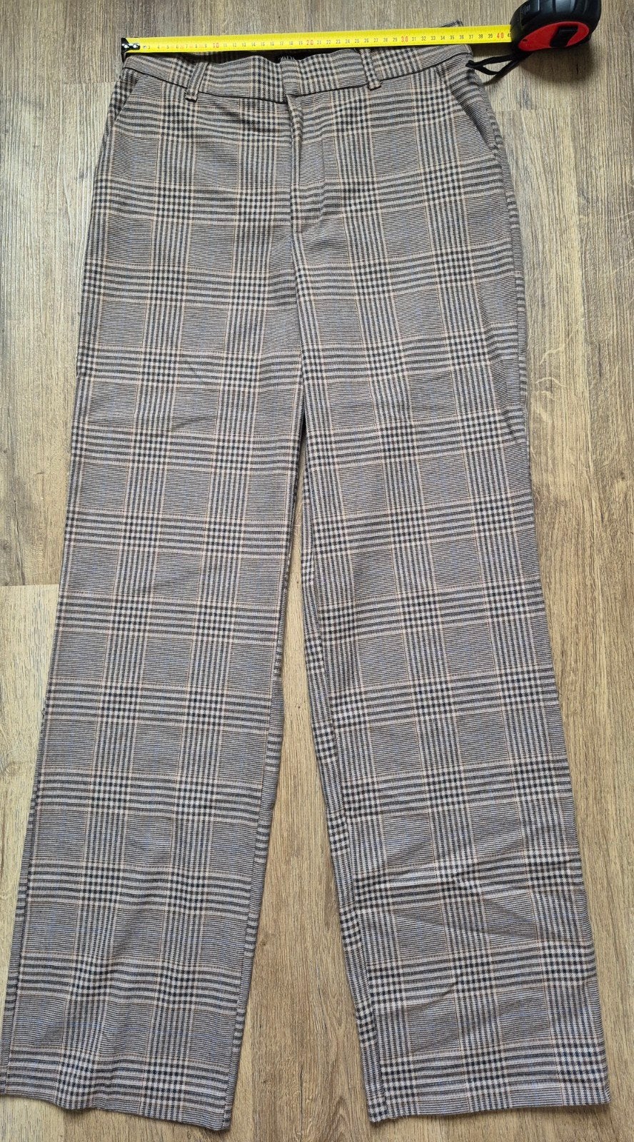 Zara geruite pantalon - Maat S, Bruin, Zara, Ophalen of Verzenden, Zo goed als nieuw