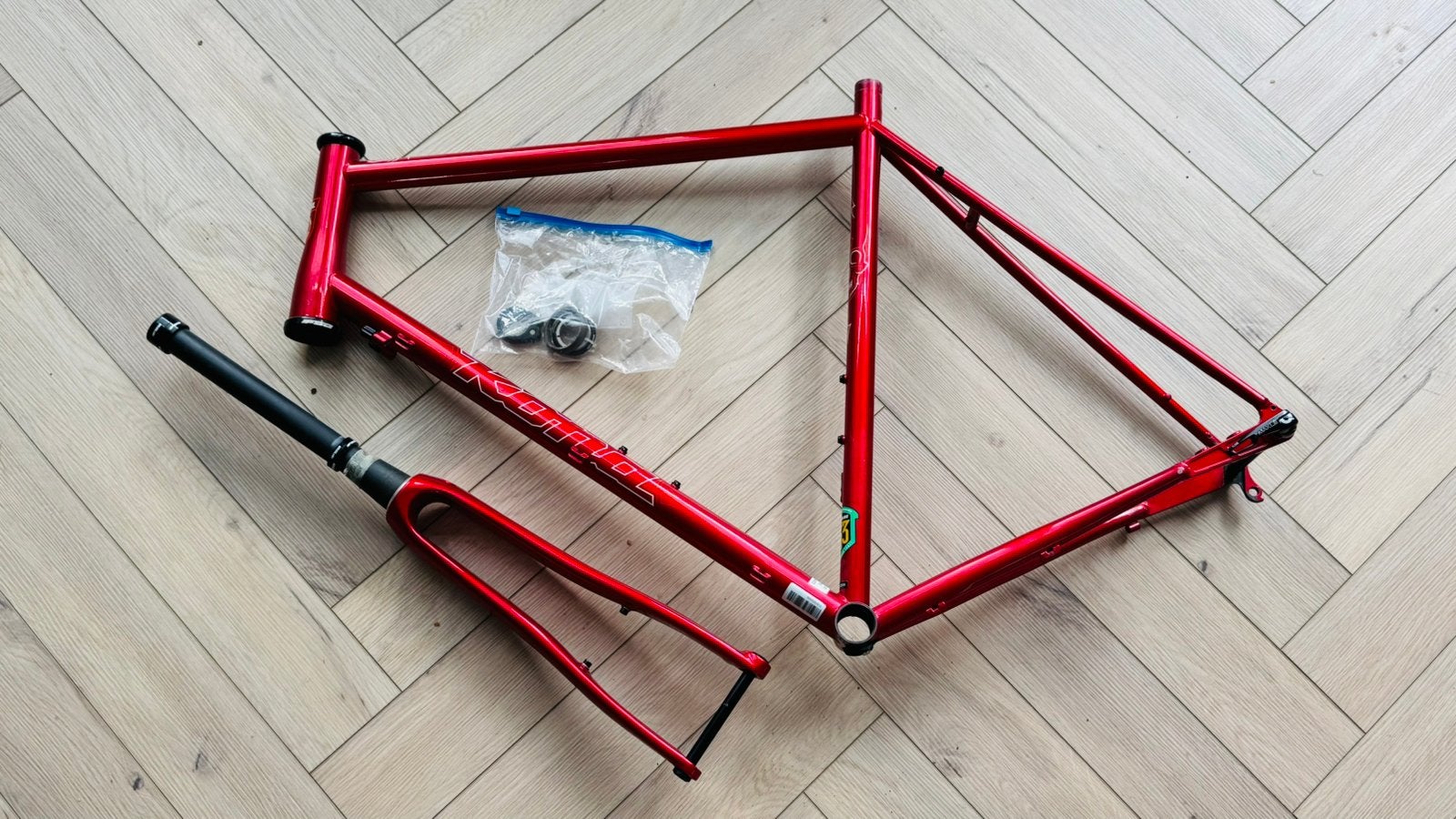 Kona Roadhouse Reynolds 853 frameset, endurance, gravel, Staal, Ophalen of Verzenden, Zo goed als nieuw, Voorvork