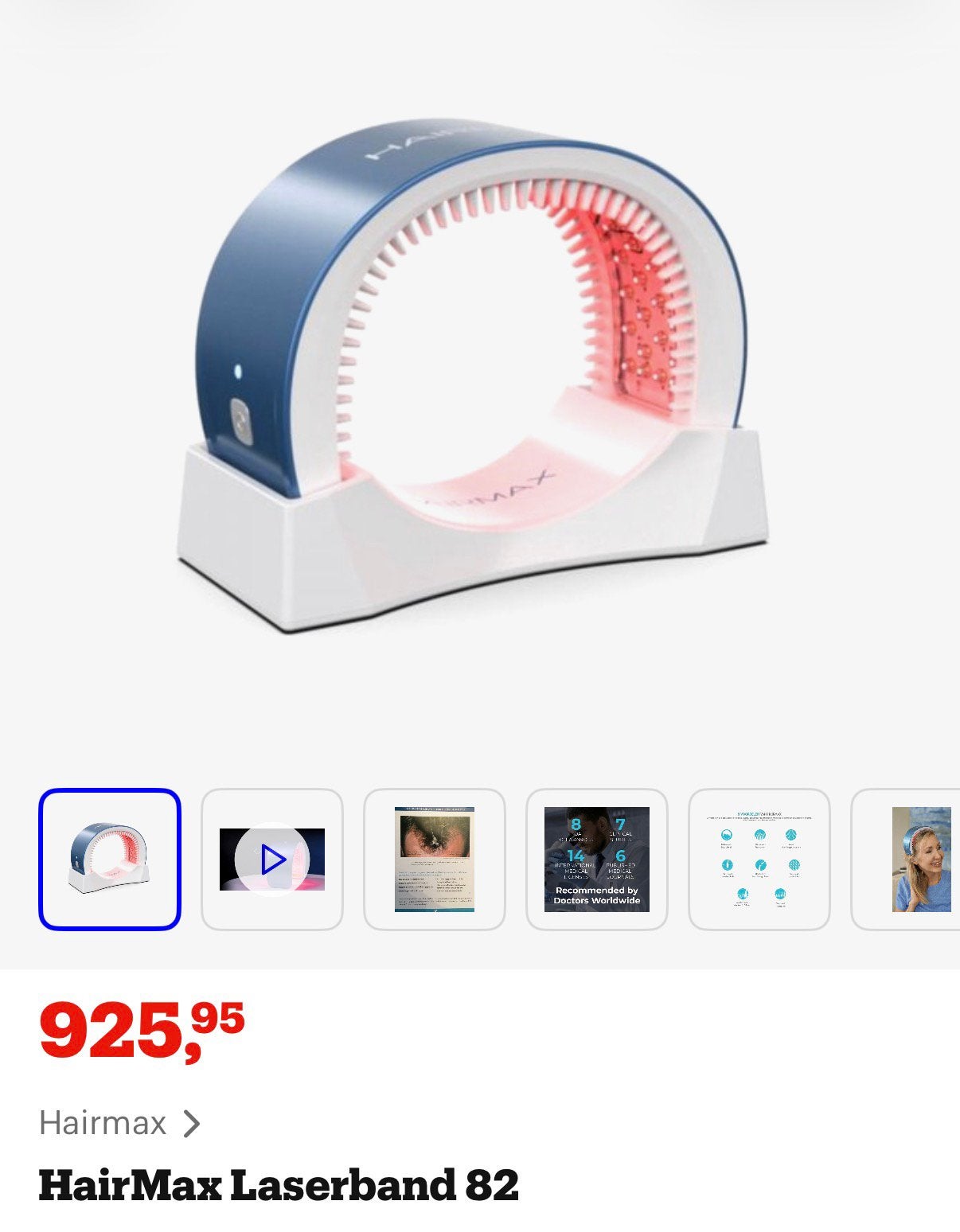 HairMax LaserBand 82, Sieraden, Tassen en Uiterlijk, Uiterlijk | Haarverzorging, Verzenden, Zo goed als nieuw