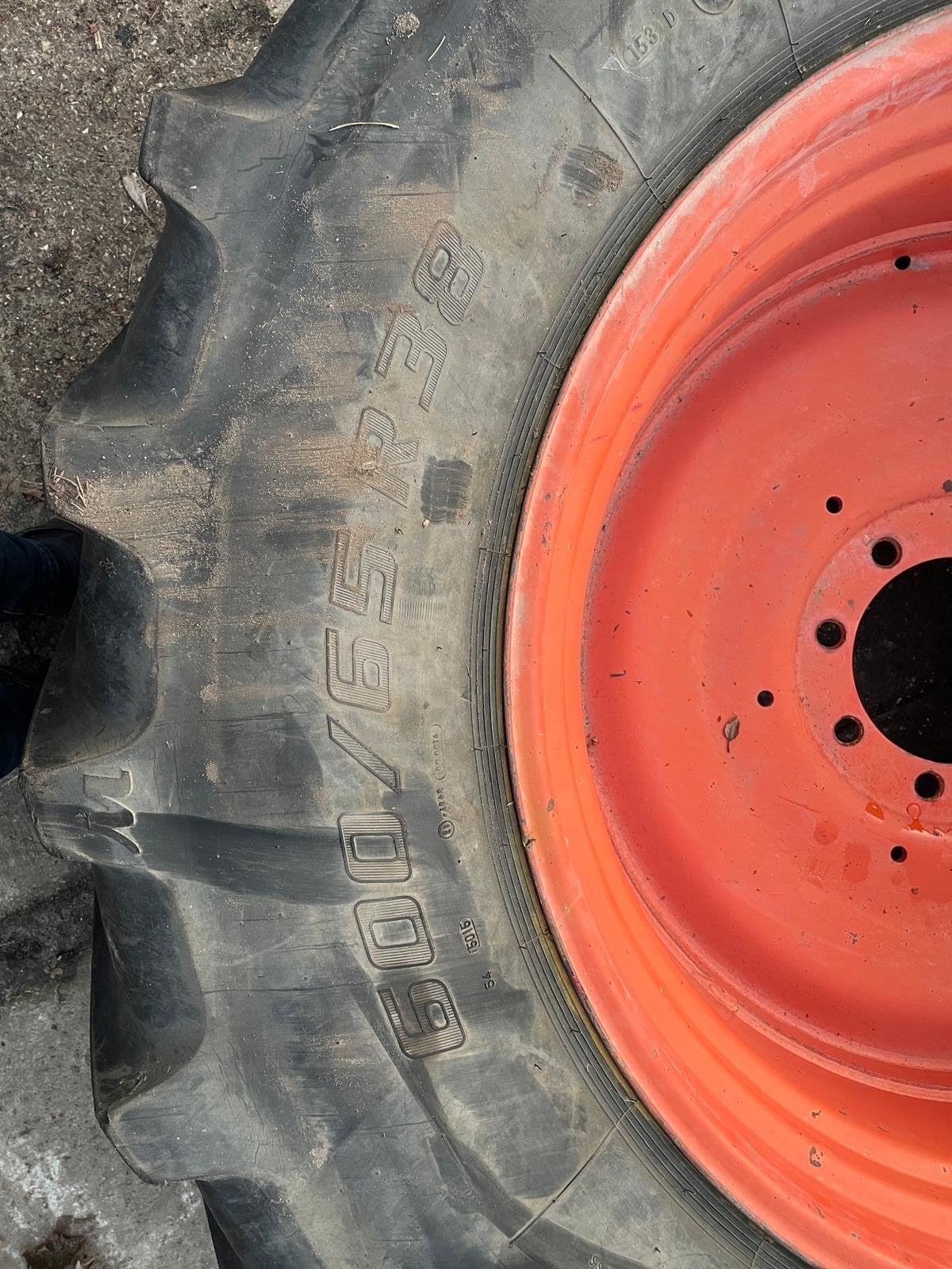 Tractorband met velg 600/65R38 - Fendt 412, Ophalen