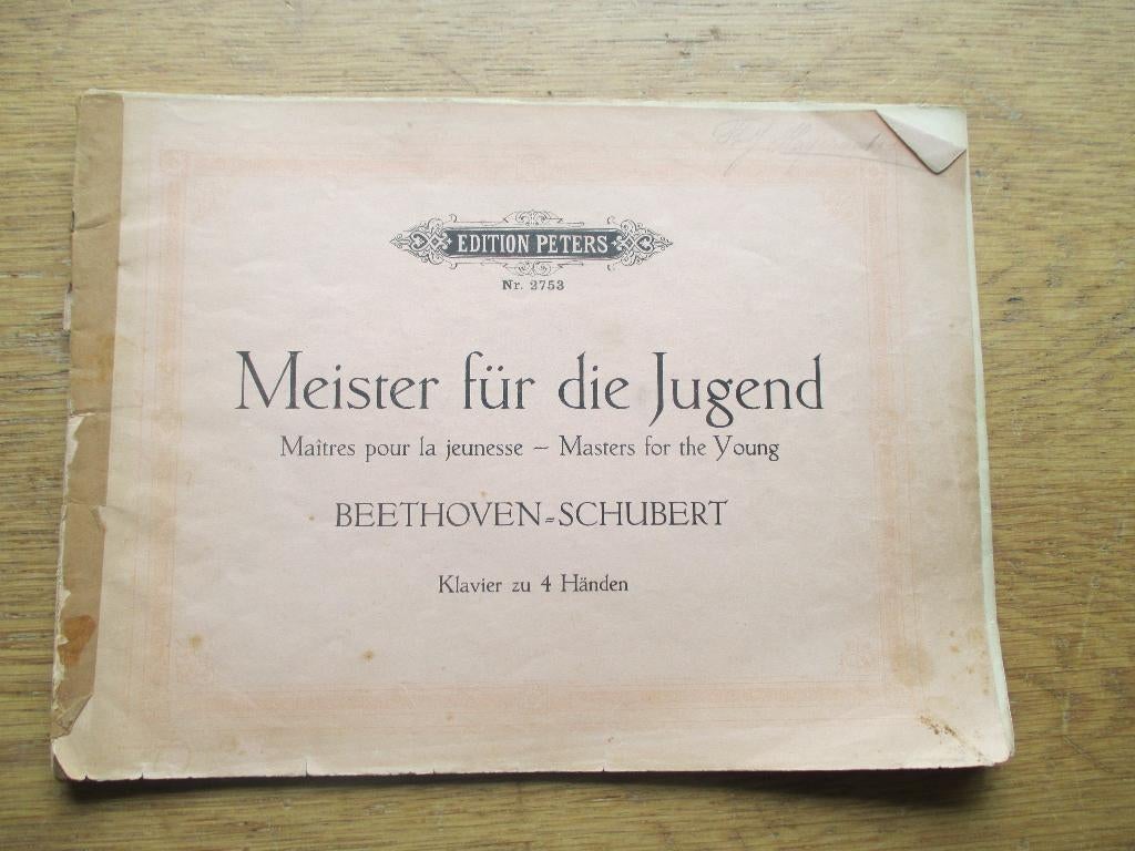 Meister für die jugend -beethoven-schubert- 4 handig piano, Gebruikt, Klassiek, Ophalen of Verzenden, Artiest of Componist