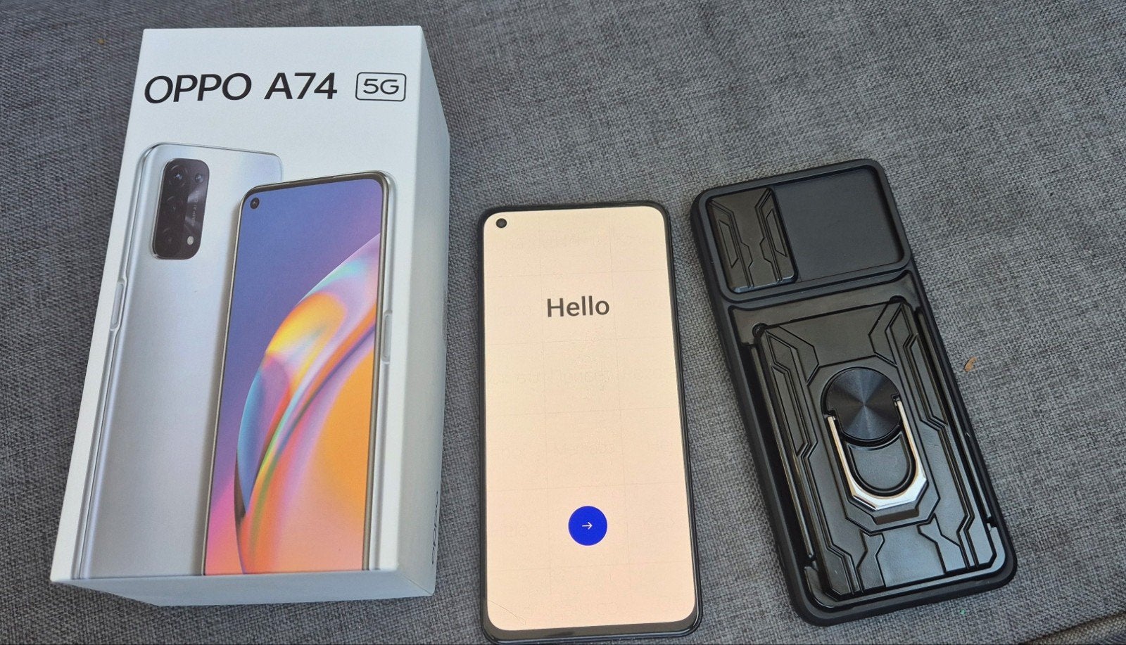OPPO A74 5G 128GB / 6GB – puntgaaf scherm – doos + hoesje, Gebruikt, Overige modellen, Ophalen of Verzenden, Zonder simlock