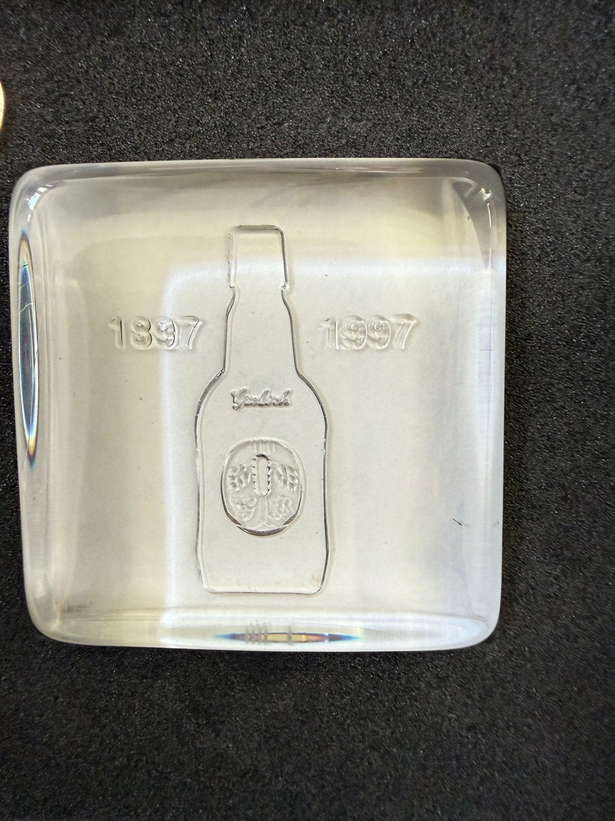 Grolsch Jubileum Presse-papier 1897-1997 met Certificaat, Ophalen of Verzenden, Zo goed als nieuw