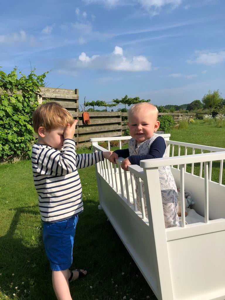 Wit ledikant / bankje voor baby en peuter, Ophalen, Gebruikt, Ledikant