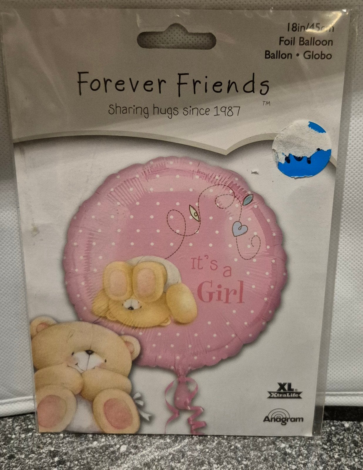 Forever Friends 'It's a Girl' Folieballon - 45cm, Ophalen of Verzenden, Nieuw, Versiering, Geboorte of Huwelijk
