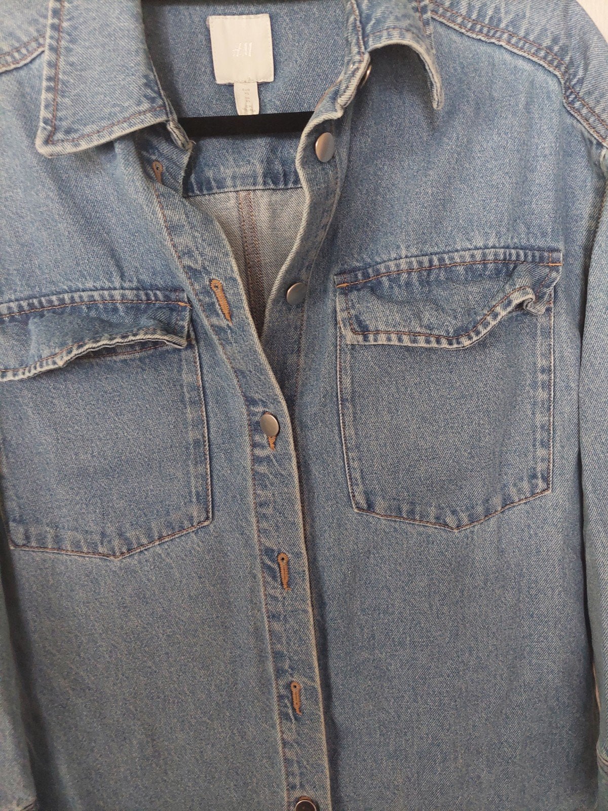 spijkerblouse H&M XS, H&M, Blauw, Ophalen of Verzenden, Zo goed als nieuw