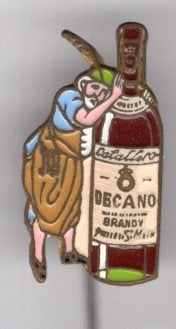 Decano brandy koper dranken speldje ( W_136), Verzenden, Zo goed als nieuw, Merk, Speldje of Pin